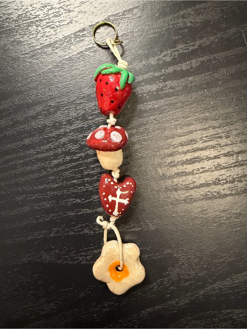 Handmade Clay keychains x5
